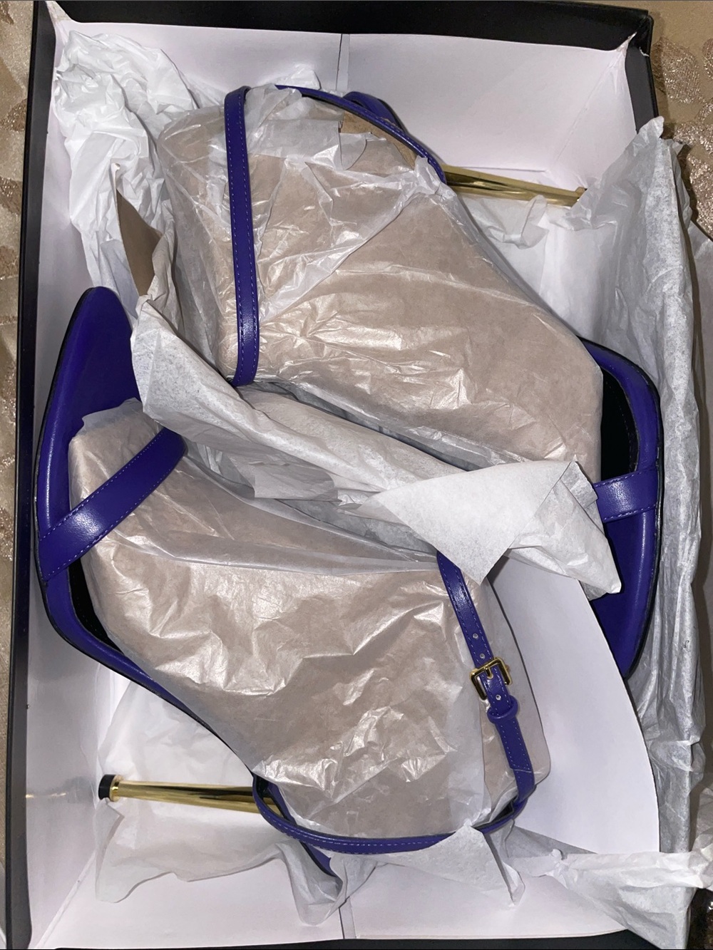 Nine West Reina 3 Purple Open-Toe Ankle-Strap Heels - Picture 4 of 4